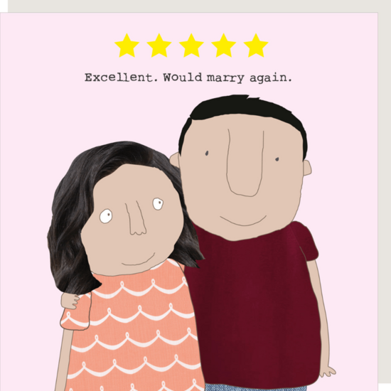 GF466 &ndash; rosiemadeathing wenskaart Gin &amp; Frolics - five star marry