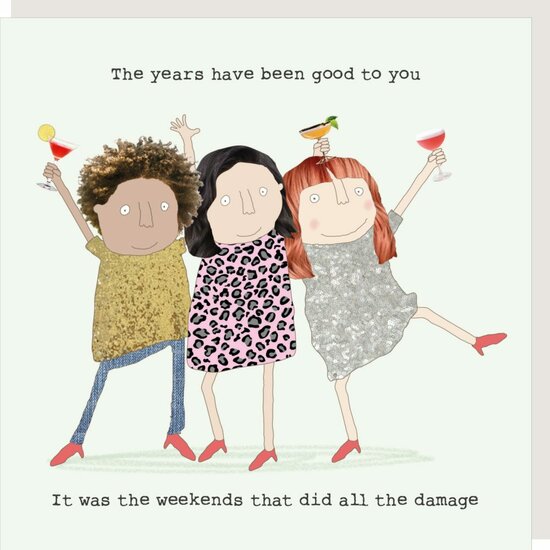 GF431 &ndash; rosiemadeathing wenskaart Gin &amp; Frolics - weekends