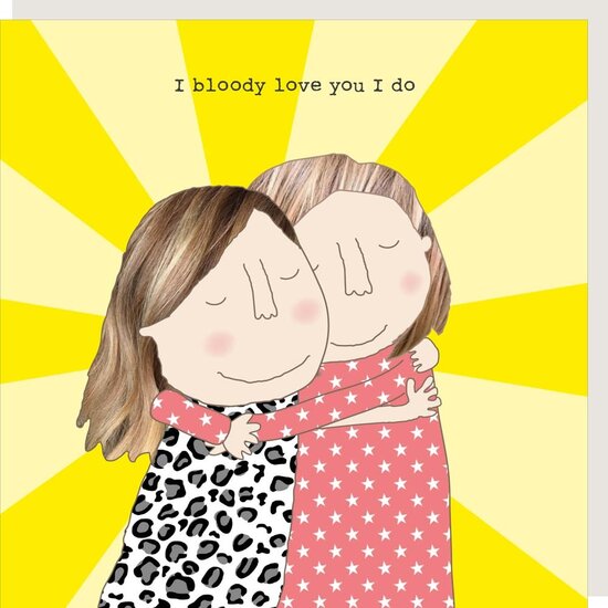 GF422 &ndash; rosiemadeathing wenskaart Gin &amp; Frolics - bloody love you girl
