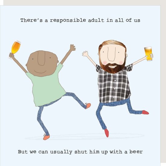 GF410 &ndash; rosiemadeathing wenskaart Gin &amp; Frolics - responsible boy