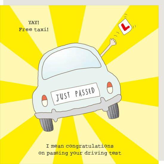 GF357 &ndash; rosiemadeathing wenskaart Gin &amp; Frolics - driving test