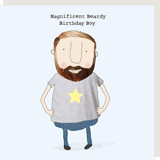 GF226 &ndash; rosiemadeathing wenskaart Gin &amp; Frolics - beardy bday boy