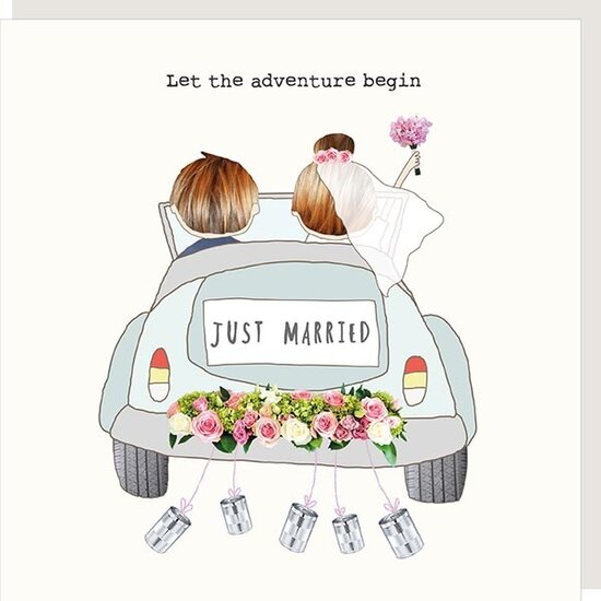 GF196 &ndash; rosiemadeathing wenskaart Gin &amp; Frolics - adventure wedding