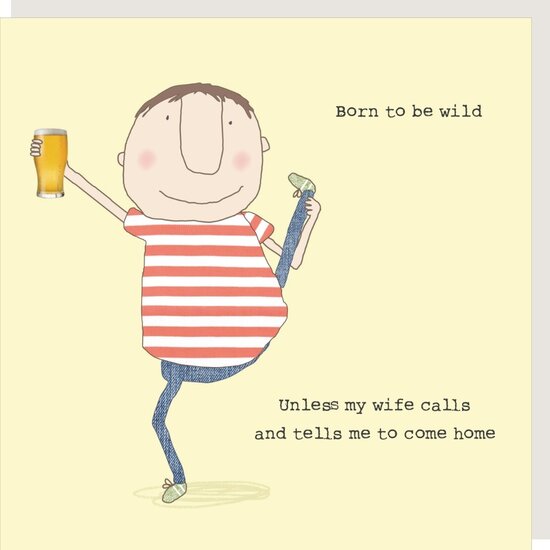 GF140 &ndash; rosiemadeathing wenskaart Gin &amp; Frolics - born to be wild