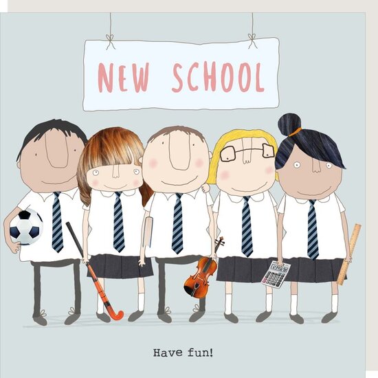AC010 &ndash; rosiemadeathing wenskaart examen - new school