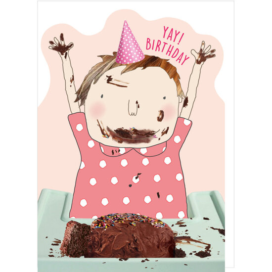 CC002 &ndash; rosiemadeathing wenskaart Cheeky Chops - chocolade gezicht