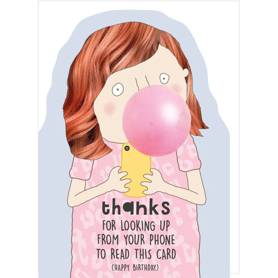 CC010 &ndash; rosiemadeathing wenskaart Cheeky Chops - read this girl
