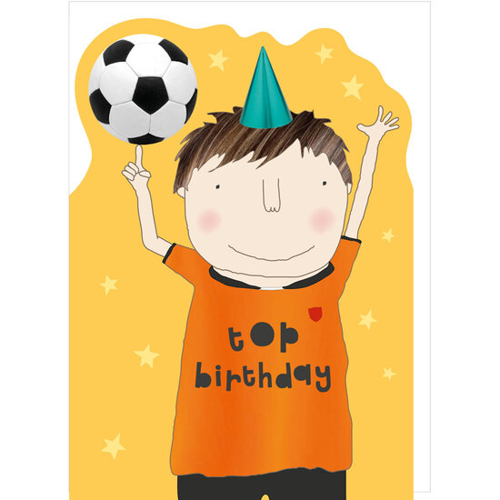 CC011 &ndash; rosiemadeathing wenskaart Cheeky Chops - top football
