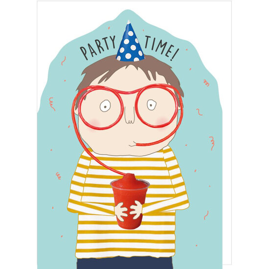 CC013 &ndash; rosiemadeathing wenskaart Cheeky Chops - party straw