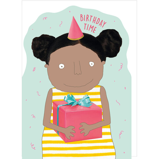 CC014 &ndash; rosiemadeathing wenskaart Cheeky Chops - birthday time girl