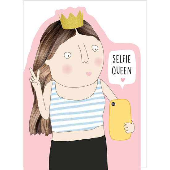 CC018 &ndash; rosiemadeathing wenskaart Cheeky Chops - selfie