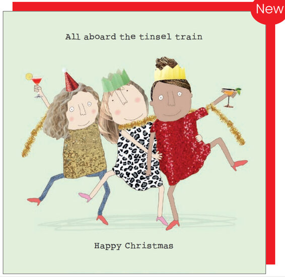 xGF090 &ndash; rosiemadeathing kerstkaart Gin &amp; Frolics - happy christmas