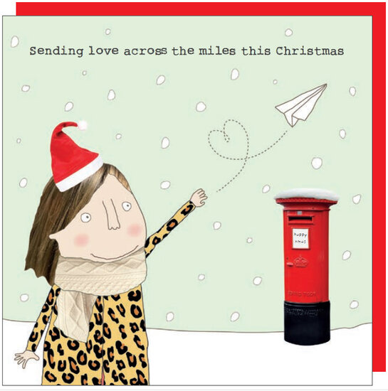 xGF089 &ndash; rosiemadeathing kerstkaart Gin &amp; Frolics - across miles