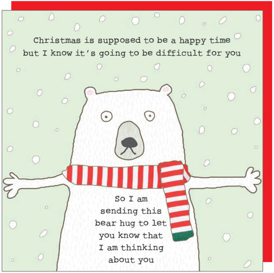 xGF048 &ndash; rosiemadeathing kerstkaart Gin &amp; Frolics - xmas bear hug