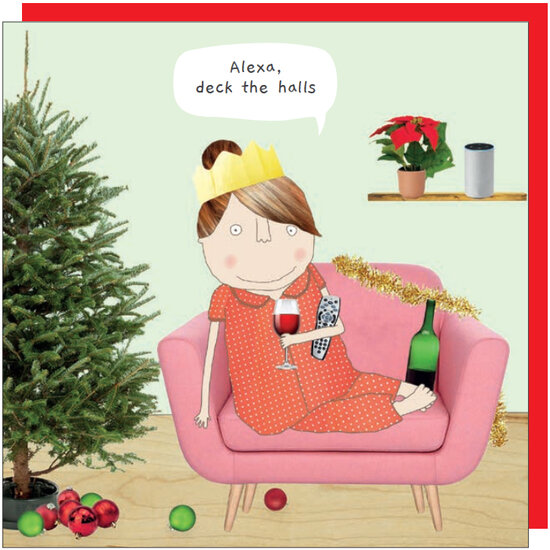 xBB010 &ndash; rosiemadeathing kerstkaart Babble - alexa deck