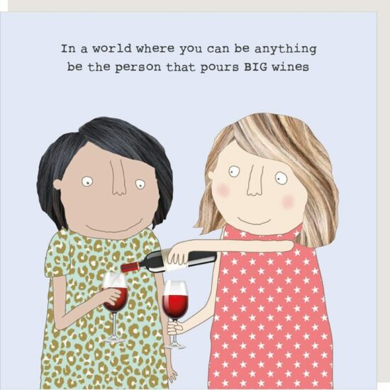 GF519 &ndash; rosiemadeathing wenskaart Gin &amp; Frolics - big wine