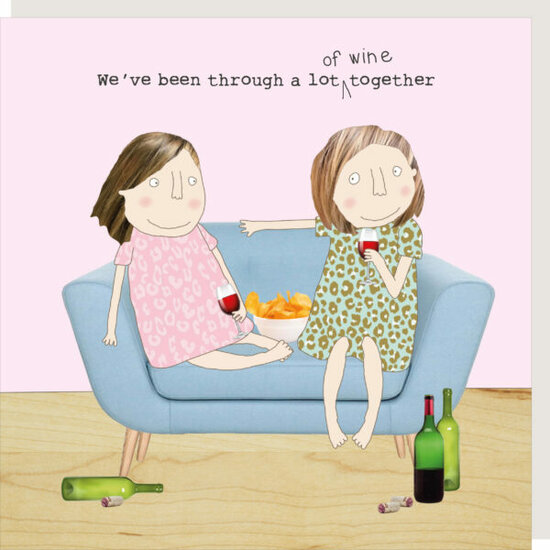 GF529 &ndash; rosiemadeathing wenskaart Gin &amp; Frolics - wine together