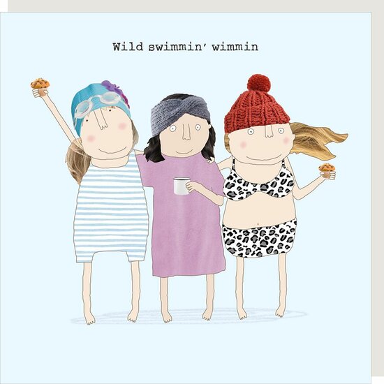 GF535 &ndash; Rosie made a thing wenskaart - swimmin wimmin