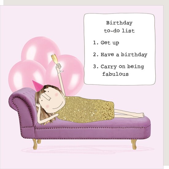 GF538 &ndash; Rosie made a thing wenskaart - bday to do