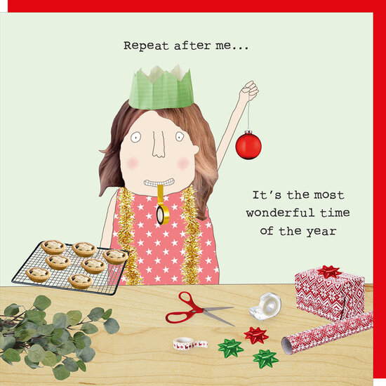 xGF100 &ndash; Rosie made a thing kerstkaart - repeat after me
