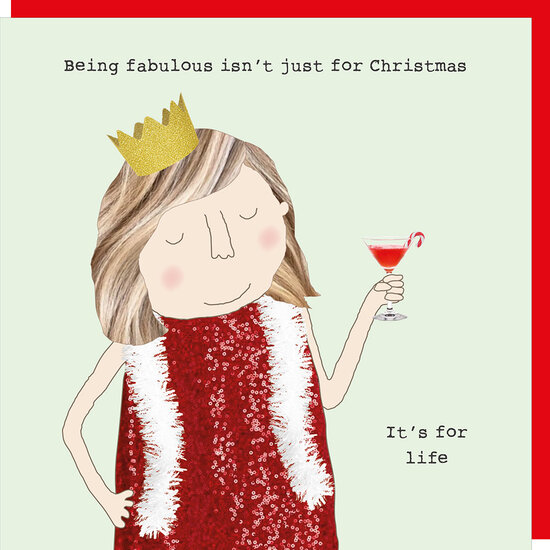 xGF101 &ndash; Rosie made a thing kerstkaart - being fab for life