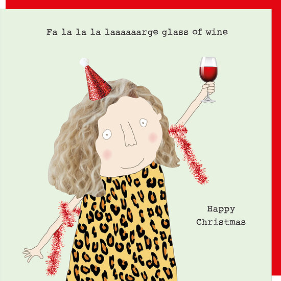 xGF102 &ndash; Rosie made a thing kerstkaart - fa la la