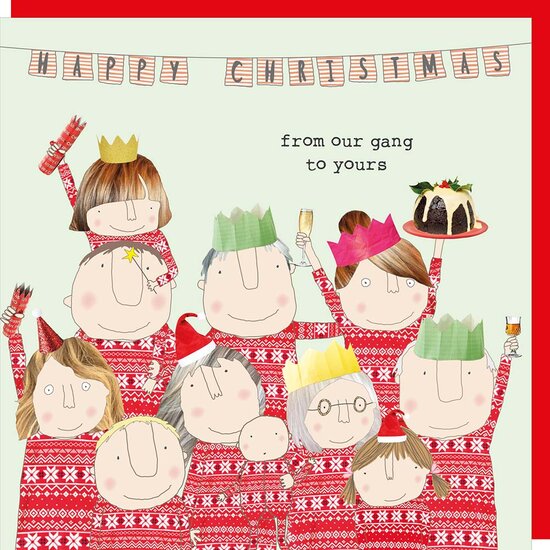 xGF103 &ndash; Rosie made a thing kerstkaart - from our gang to yours