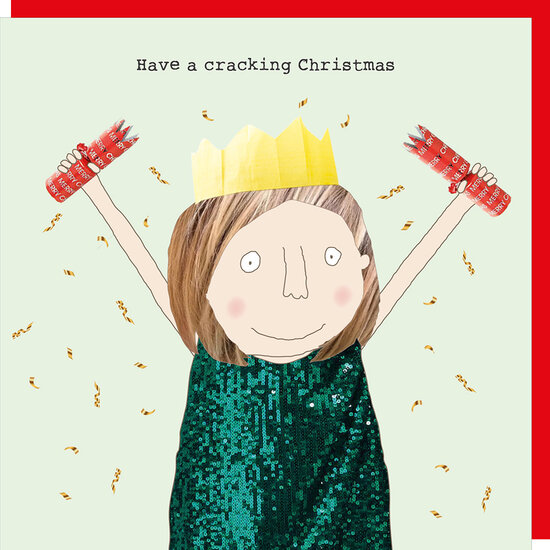 xGF106 &ndash; Rosie made a thing kerstkaart - cracking christmas