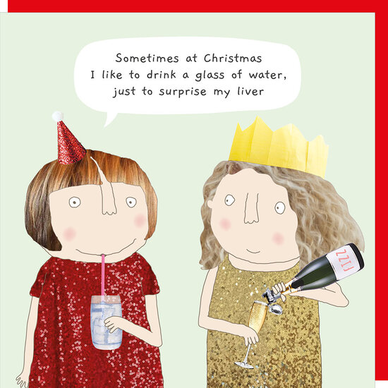 xBB021 &ndash; rosiemadeathing kerstkaart Babble - surprise my liver