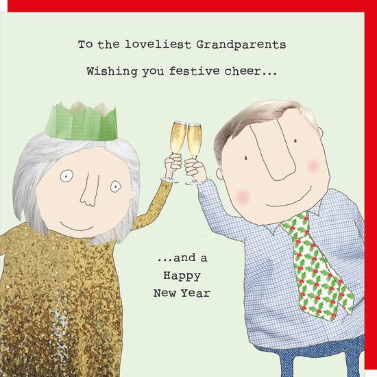 xrel50 - Rosie made a thing kerstkaart - grandparents festive cheer