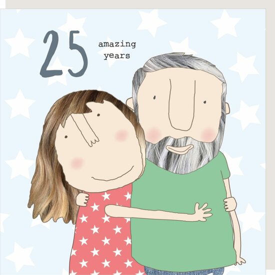 GF211 &ndash; Rosie made a thing wenskaart - 25 jaar getrouwd