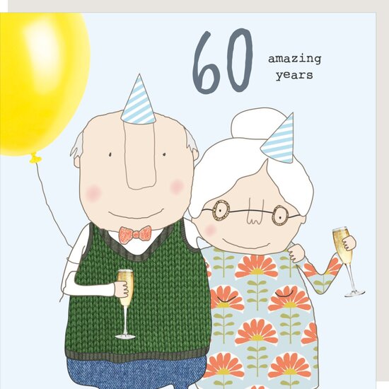GF214 &ndash; Rosie made a thing wenskaart - 60 jaar getrouwd