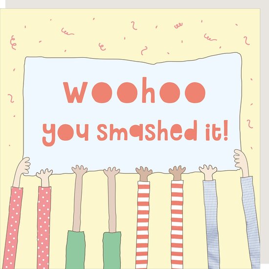GF551 &ndash; Rosie made a thing wenskaart - smashed it