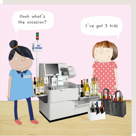 BB050 &ndash; Rosie made a thing - Babble wenskaart - three kids