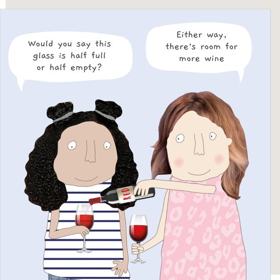 BB051 &ndash; Rosie made a thing - Babble wenskaart - more wine
