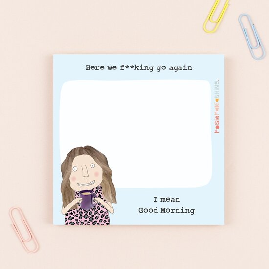 MJ005 &ndash; Rosie made a thing - memoblokje - here we go