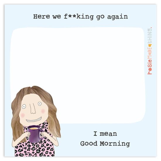 MJ005 &ndash; Rosie made a thing - memoblokje - here we go