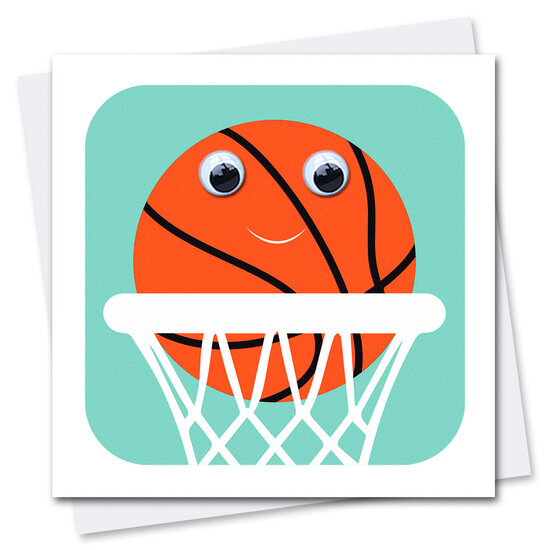 STR755 wenskaart Stripey Cats - sport Barney Basketball