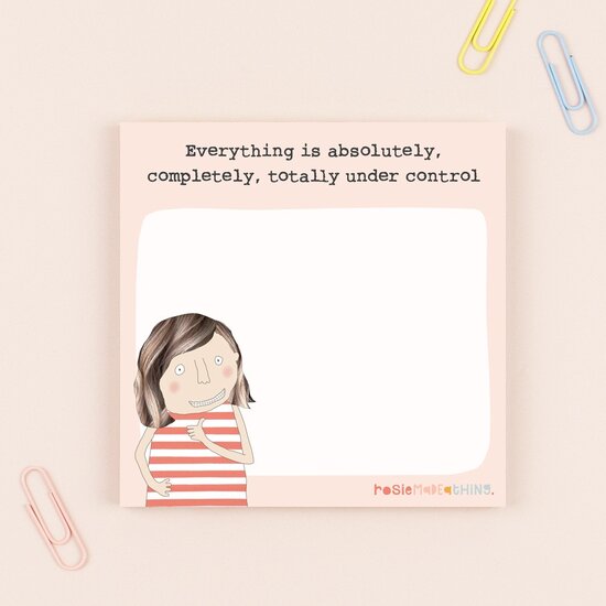 MJ008 &ndash; Rosie made a thing - memoblokje - under control