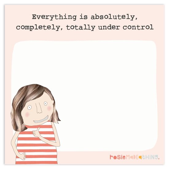 MJ008 &ndash; Rosie made a thing - memoblokje - under control