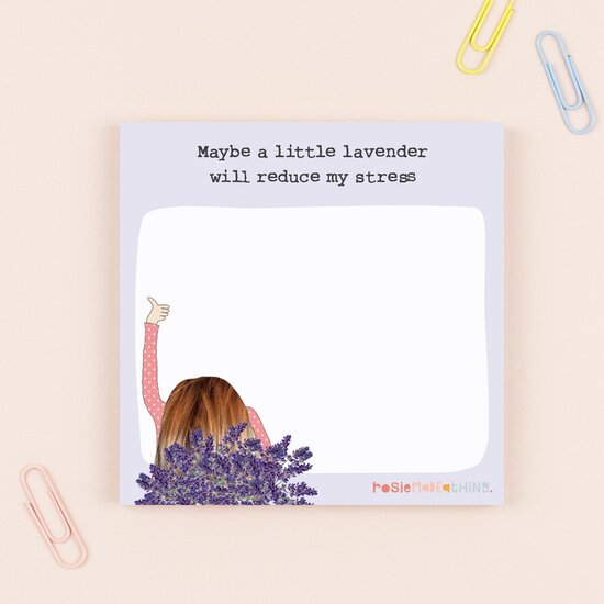 MJ009 &ndash; Rosie made a thing - memoblokje - lavender