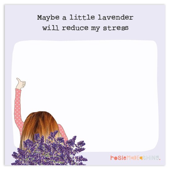 MJ009 &ndash; Rosie made a thing - memoblokje - lavender