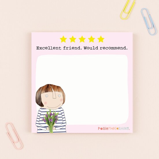 MJ010 &ndash; Rosie made a thing - memoblokje - five star friend