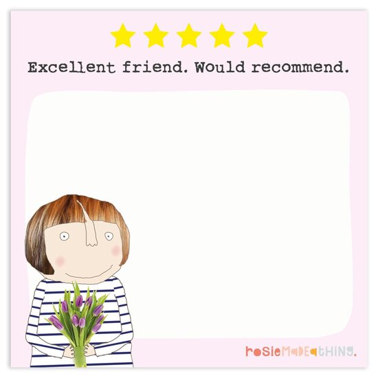 MJ010 &ndash; Rosie made a thing - memoblokje - five star friend