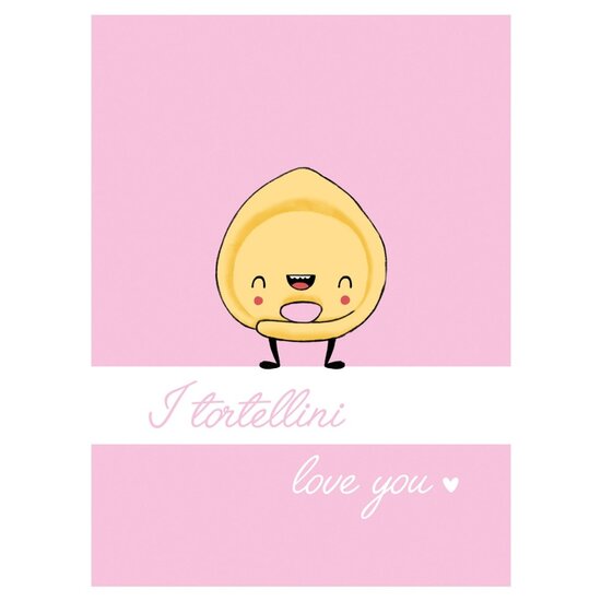 SA410 - Fusilli Reasons wenskaart Santoro -  I tortellini love you