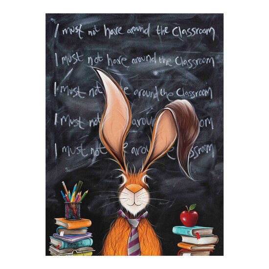 ES355 &ndash; Eclectic Selection - wenskaart Santoro -  I Must Not Hare Around In The Classroom