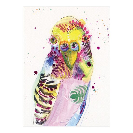 ES340 &ndash; Eclectic Selection - wenskaart Santoro - Watercolour Cockatiel
