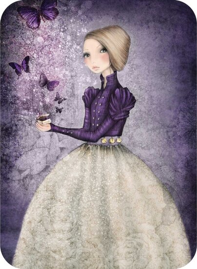 ES275 &ndash; Eclectic Selection - wenskaart Santoro Mirabelle - Amethyst Butterfly