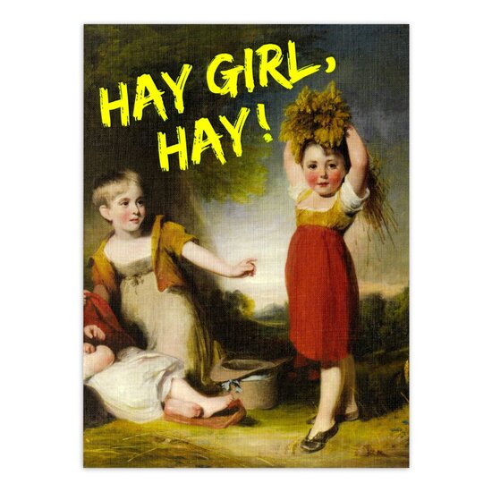 MP019 &ndash; Eclectic Selection Santoro - wenskaart Masterpieces - Hay Girl, Hay
