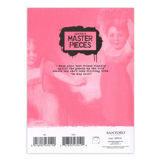 MP019 &ndash; Eclectic Selection Santoro - wenskaart Masterpieces - Hay Girl, Hay